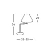 austrolux Stolná lampa Hilton, otočná, nikel - 264.71.6