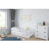 BabyBeds Detská posteľ s úložným priestorom CLASSIC Farebné prevedenie: Biela, Velikost postele: 160x80 cm, Úložný priestor k posteli: Áno, s úložným priestorom