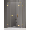 New Trendy Avexa Gold Shine sprchovací kút 80x80 cm zlatá lesklé/priehľadné sklo EXK-3841