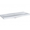 Geberit Acanto - Dvojumývadlo, 120x48 cm, s prepadom, 2 otvory na batérie, KeraTect, biela 501.880.00.2