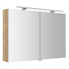 Sapho RIWA galérka s LED osvetlením, 101x70x17cm, dub Alabama SPH RIW100-0022