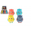 Teddies Sova plast 7x8cm stláčacia jazdiaca 4 farby