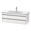 Duravit Ketho - Umývadlová skrinka 48x120x48 cm, 2 zásuvky, lesklá biela KT643102222