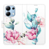 Flip pouzdro iSaprio - Xiaomi Redmi Note 13 4G - Beautiful Flower - kapsičky na karty (Knížkový flip kryt, obal, pouzdro iSaprio na mobil Xiaomi Redmi Note 13 4G - Beautiful Flower - 360° ochrana tele