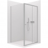 CERANO - Sprchovací kút Varone POINT Ľ/P - 6 mm - chróm, transparentné sklo - 130x100x195 cm - posuvný