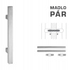 MPkovania FT - MADLO kód K31 25x25 mm UN pár Rozteč madla: 1000 mm, Rozmer profilu madla: 25x25 mm, Dĺžka: 1200 mm