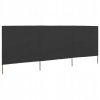 Paraván VidaXL 44541 čierny 120 cm x 4 m x 150 cm