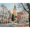 ZUTY Maľovanie podľa čísel - FONTÁNA NA NÁMESTÍ Rámovanie: bez rámu a bez vypnutia plátna, Rozmer: 40x50 cm