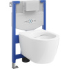 Mexen Carmen zabudovaný WC set stojan Fenix XS-F s WC misou, biely lesk - 6803388XX00
