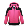 Dievčenská zimná bunda - KUGO BU616, ružová / čierna Farba: Ružová, Veľkosť: 104