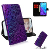 Peňaženkové puzdro Solid Color na Huawei Y5 (2019) - fialová