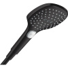 HANSGROHE Raindance Select E ručná sprcha 3jet PowderRain EcoSmart+, 120 x 120 mm, matná čierna, 28729670