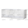 Art.400 Chovna preletovačka 122 x 42 x 44 cm- biela - skladacia so zadnou plast.stenou
