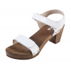 Dreváky BUXA Sandále Na Vysokom Opätku OD15 - Biela Veľkosť: 36 [23,4 cm]