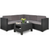 Záhradná zostava nábytku - Rattan Garden set 4-osobných tmavo hnedých (Rattan Garden set 4-osobných tmavo hnedých)