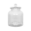 Sklenená dóza s vekom Gustav Ribbed Large
