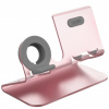 AhaStyle hliníkový stojanček pre iPhone / Apple Watch - zlatoružový - možnosť vrátiť tovar ZADARMO do 30tich dní