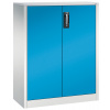 Kancelárska skriňa Acurado - príručná, krídlové dvere, 930 x 400 x 1200 mm, bledosivá/bledomodrá