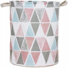 Skladací kôš na hračky, nádoba, vak na pranie - Trojuholníky - Organizér 45 cm