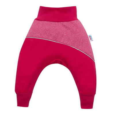 NEW BABY Softshellové dojčenské nohavice New Baby Ružové Veľ. 86 (12-18 m)
