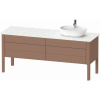 DURAVIT Luv stojaca skrinka pod umývadlo vpravo, pod dosku, 4 zásuvky, 1733 x 570 x 743 mm, mandľová matná lakovaná, LU9568R5454