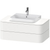 DURAVIT Happy D.2 Plus závesná skrinka pod umývadlo pod dosku, 2 zásuvky, 1000 x 550 x 408 mm, biela matná lakovaná, HP496103636