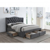 SIGNAL MEBLE Manželská posteľ 160x200 ASPEN II VELVET, sivá bluvel 14