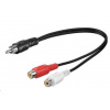 PremiumCord Kabel 1x CINCH male - 2x CINCH female 20cm kjackcy1-02
