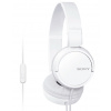 SONY slúchadlá MDR-ZX110AP handsfree, biele (MDRZX110APW.CE7)