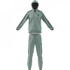 adidas 3S Fleece Tracksuit Mens Grey/Black XL