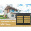 Prístrešok na popolnice D04GW2, na 2 popolnice, antracit / hnedý - N