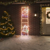 Vianočná ozdoba Mikuláš na rebríku, 552 LED, 50 x 200 cm
