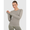 Dámske rýchloschnúce tričko na jogu a pilates s dlhým rukávom slim fit 4F 4FWAW25TFLOF429-41A women's XS/S