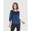 BLÚZKA LA MARTINA WOMAN BLUSE LONG SLEEVES DEVOR EVENING BLUE