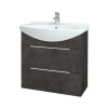 Dreja Umývadlová skrinka TAKE IT SZZ2 75 - D16 Tmavý betón / Úchytka T05 / D16 Tmavý betón