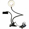 LED prstencová lampa Retoo 65 cm čierna