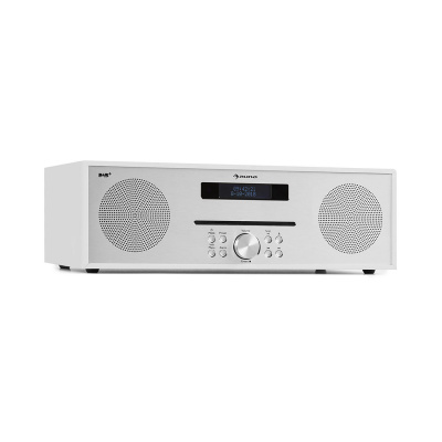 Auna Silver Star CD-DAB, rádio s CD, 2 x 20 W max., štrbinový CD prehrávač, DAB+, BT, Alu, biely (KC6-SilverStarCD DAB)