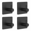 4x Samolepiaci vešiak, háčik na uteráky do kuchyne, čierny matný Loft 3M