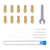 Súprava mosadzných trysiek ELEGOO Neptune 4 / 4 Pro (0,2 mm x2, 0,4 mm x4, 0,6 mm x2, 0,8 mm x2)