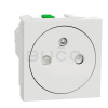 Schneider Electric Unica Zásuvka zarovnaná 230V/16A, 2P+T, clonky, 2 moduly, Biela