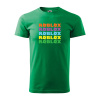 Sablio Tričko s potlačou ROBLOX farebný text - zelené L