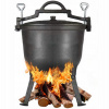 Kotlík na guľáš - LIATINOVÝ HRNEC POĽOVNÍCKY 10L DO OHŇA (Caulted Cauldron 10L Hunting Pot na oheň)