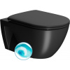 GSI PURA ECO závesná WC misa, Swirlflush, 36x55cm, čierna dual-mat 880726
