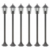 Stĺpíkové osvetlenie - VONKAJŠIE Záhradné svietidlo 110 cm HNEDÁ SADA 6 ks (Stĺpíkové osvetlenie - VONKAJŠIE Záhradné svietidlo 110 cm HNEDÁ SADA 6 ks)