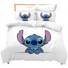 Súprava posteľnej bielizne 3-dielna, mäkká Lilo & Stitch Zips 90x190