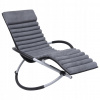 Záhradné lehátko - Vidaxl Garden Deckchair s vankúšom, oceľou, šedou farbou (Vidaxl Garden Deckchair s vankúšom, oceľou, šedou farbou)