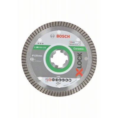 Diamantový kotúč Bosch X-LOCK Diamantový rezný kotúč Best for Ceramic Extraclean Turbo systému 2.608.615.132 (2.608.615.132)