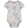 CARTERS CARTER'S Body krátky rukáv Grey Dino dievča 12m