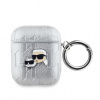 Karl Lagerfeld PU Embossed puzdro pre AirPods 1/2 Silver KLA2PGKCPS