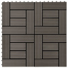 Terasové dlaždice, 11 ks, WPC, 30 x 30 cm, 1 m²